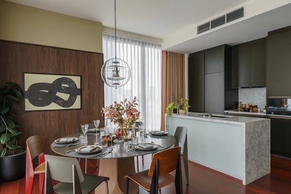 bathroom and kitchen of KHUN by YOO