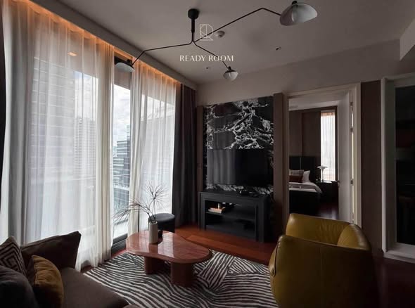 bedroom and living room of KHUN by YOO