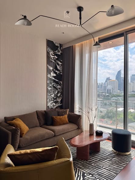 bedroom and living room of KHUN by YOO
