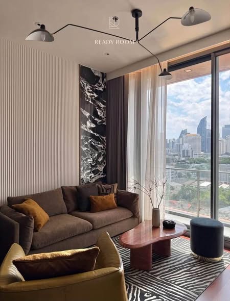 bedroom and living room of KHUN by YOO