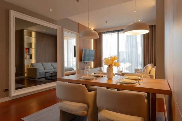 living room and room interior of KHUN by YOO