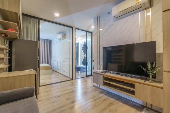 living room and bedroom and room interior of Knightsbridge Collage Sukhumvit 107
