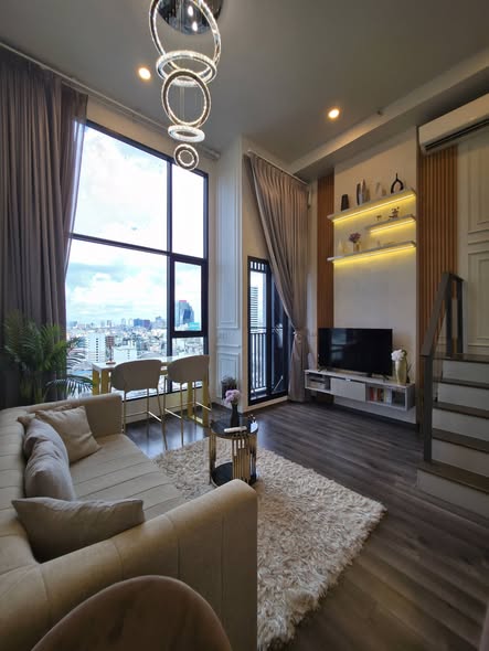 bedroom and living room of KnightsBridge Space Rama9