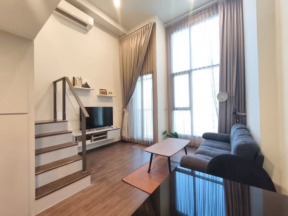 living room and bedroom of KnightsBridge Space Rama9