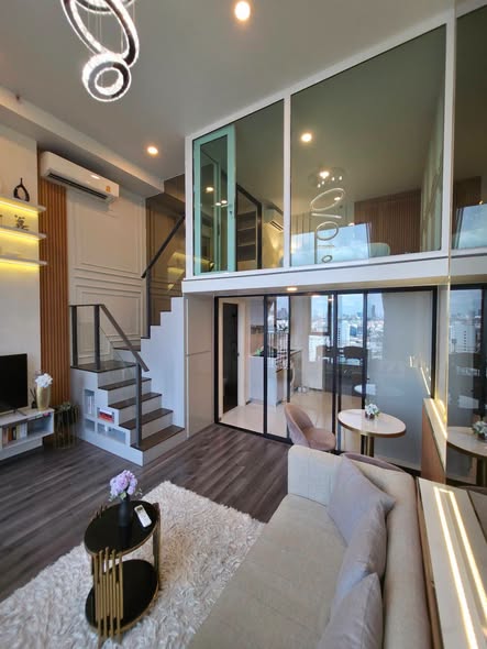 living room and room interior of KnightsBridge Space Rama9