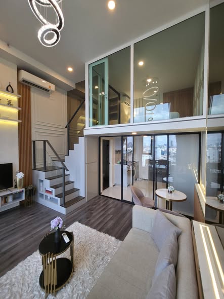 living room and room interior of KnightsBridge Space Rama9