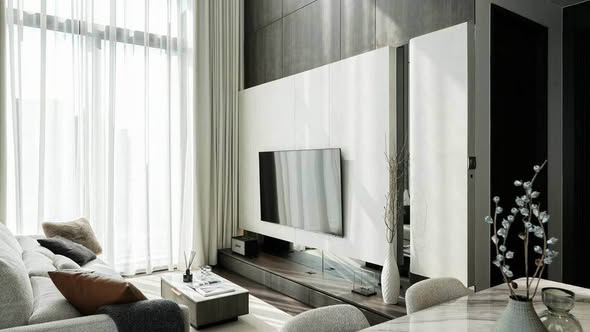living room and bedroom and room interior of LAVIQ Sukhumvit 57