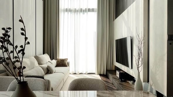 living room and room interior of LAVIQ Sukhumvit 57
