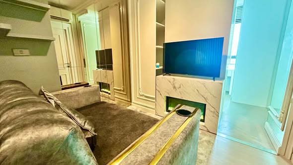 living room of Life Asoke – Rama 9