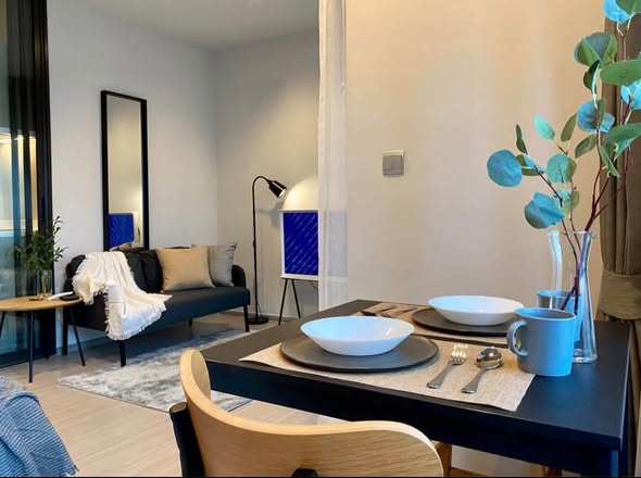 living room of Life Asoke – Rama 9