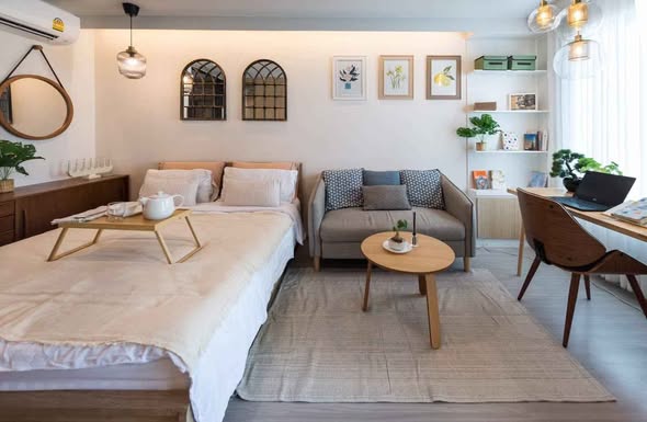 bedroom and living room of Life Ladprao