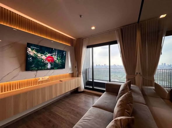 living room and bedroom of Life Ladprao Valley