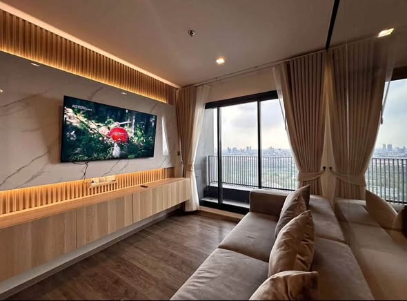 living room and bedroom of Life Ladprao Valley