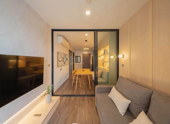 living room and bedroom and room interior of Life Ladprao Valley