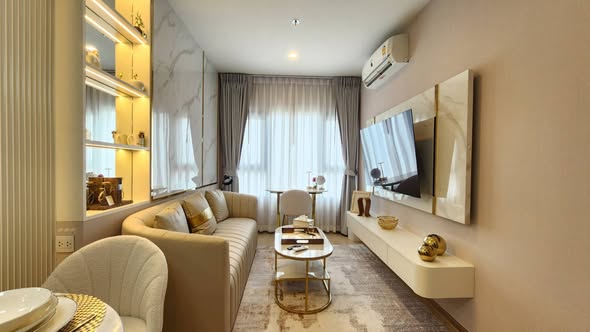 bedroom and living room of Life Rama 4 – Asoke