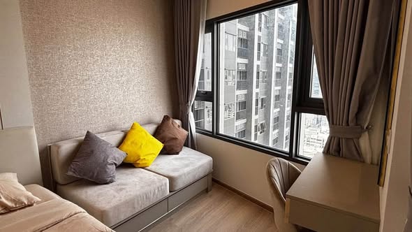bedroom and living room of Life Rama 4 – Asoke