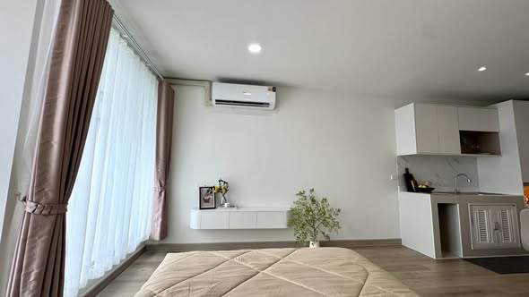 bedroom and living room of Life @Thapra Condominium