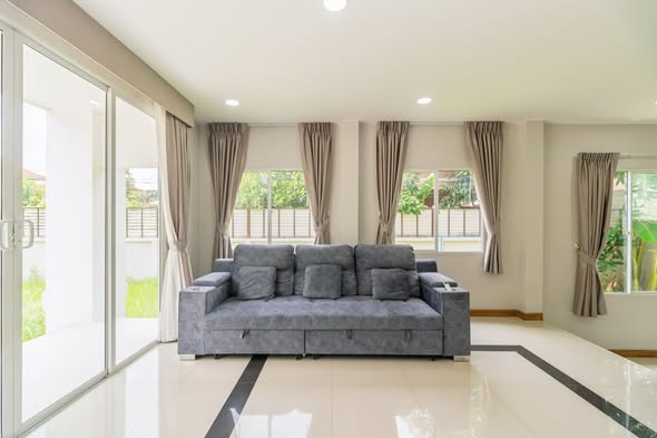 living room and bedroom and room interior of บ้านลลิล อินเดอะพาร์ค วัชรพล-พหลโยธิน
