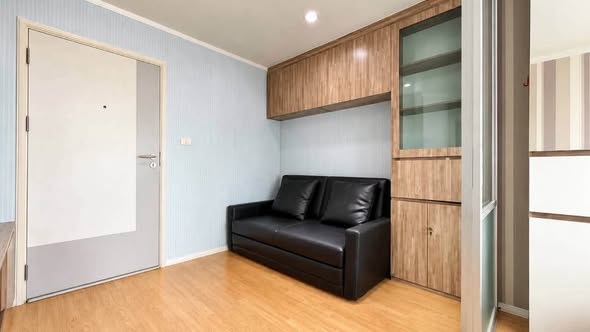 bedroom and living room and room interior of Lumpini Place Srinagarindra – Hua Mak Station