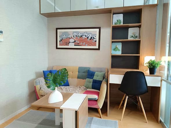 living room of Lumpini Place Srinagarindra – Hua Mak Station