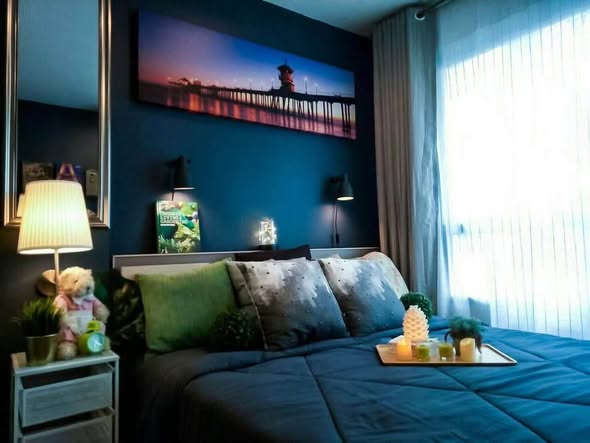 bedroom and living room of Lumpini Ville On Nut – Phatthanakan