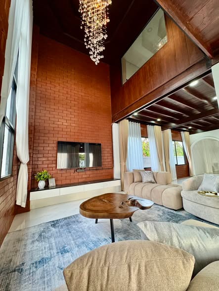 living room and room interior of Luxury pool villa 604