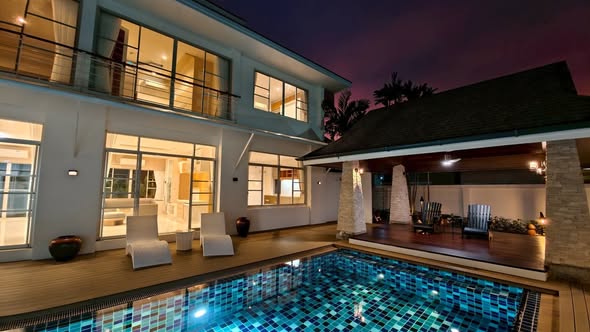 pool of Luxury pool villa 604