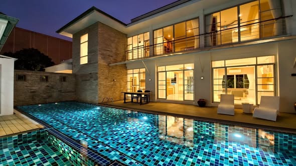pool of Luxury pool villa 604