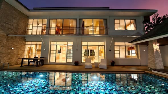 pool of Luxury pool villa 604