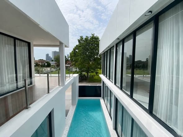 pool and room interior of Luxury pool villa 604
