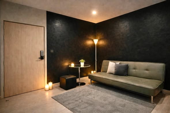 bedroom and living room of M Thonglor 10