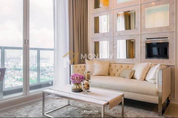 bedroom and living room of Menam Residences Condominium