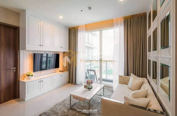 living room and bedroom of Menam Residences Condominium