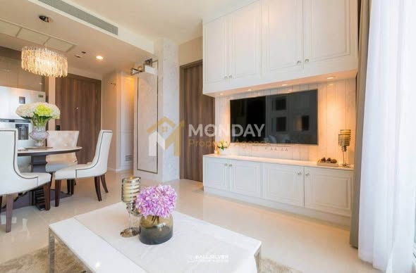 living room and bedroom of Menam Residences Condominium