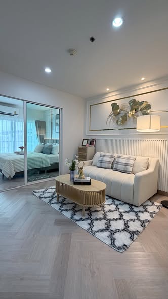 bedroom and living room of MetroPark
