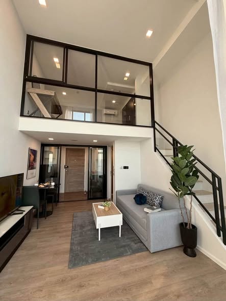 living room and room interior of Modiz Sukhumvit 50 โมดิซ สุขุมวิท 50