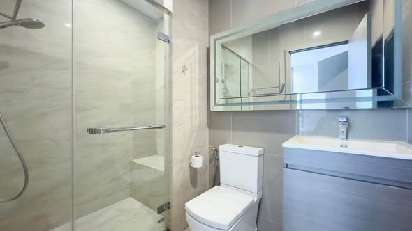 room interior and bathroom of Mori HAUS