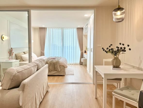 living room and bedroom and bathroom of Nakhon Ping City View 1 Condominium