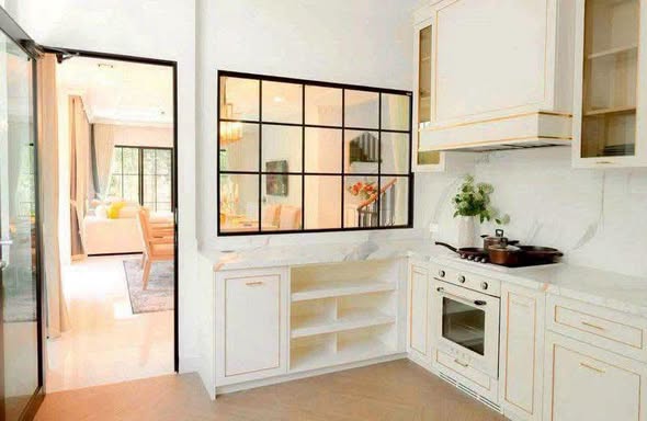 living room and room interior and kitchen of Nantawan Rama 9 Srinakarin