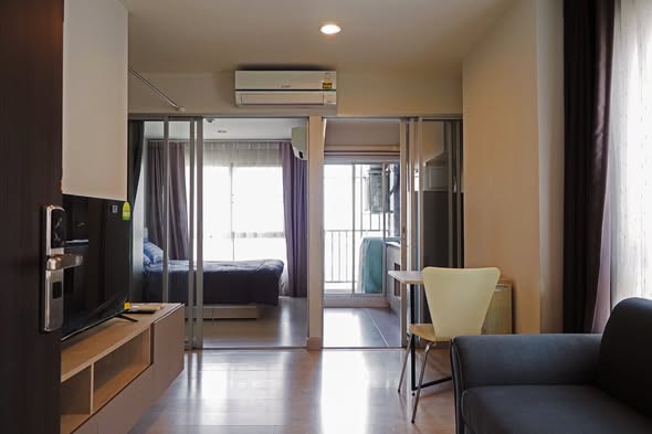 living room and bedroom and room interior of คอนโด Niche id