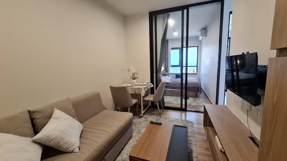 bedroom and living room and room interior of Niche MONO Sukhumvit Bearing
