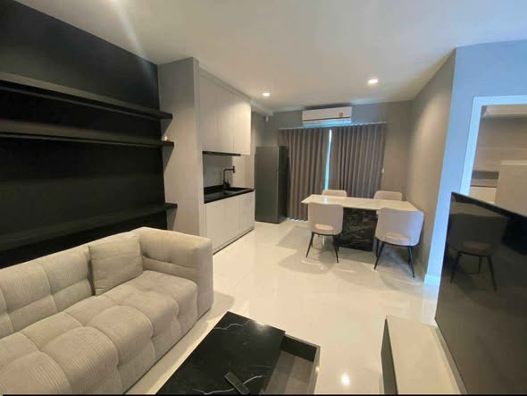 living room and bedroom of Nirvana Define Srinakarin-Rama9