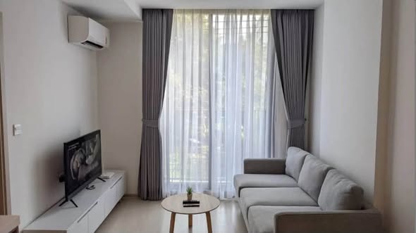living room and bedroom of Noble Ambience Sukhumvit 42