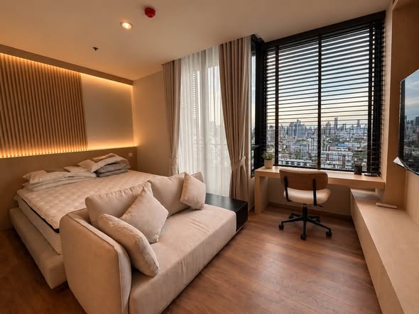 bedroom of Noble Form Thonglor โนเบิล ฟอร์ม ทองหล่อ