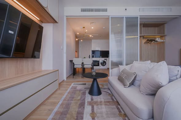living room of Noble Form Thonglor โนเบิล ฟอร์ม ทองหล่อ