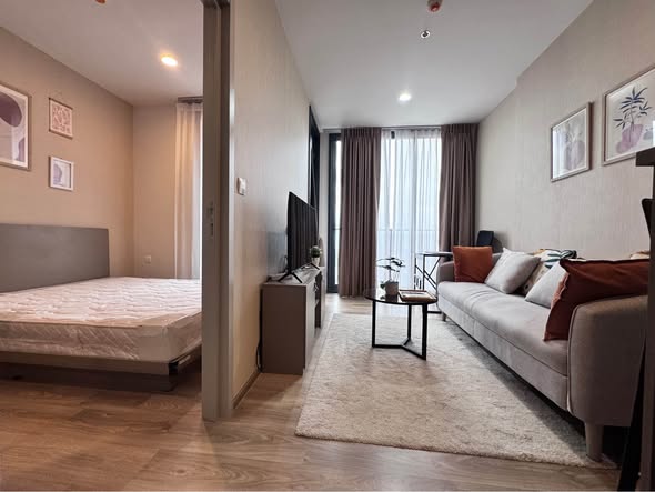bedroom and living room of Oka Haus