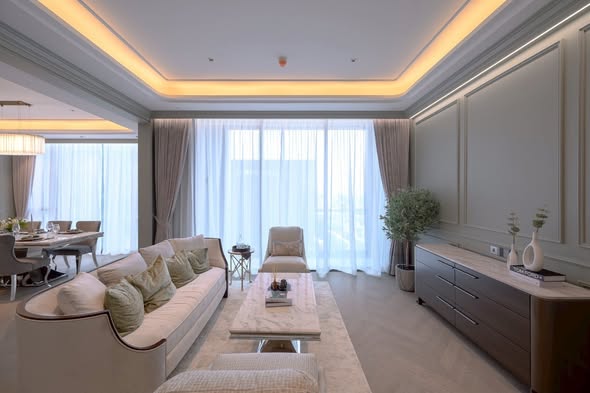 living room and bedroom of One Bangkok