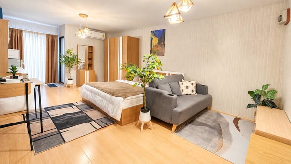 bedroom and living room of Orchid Place