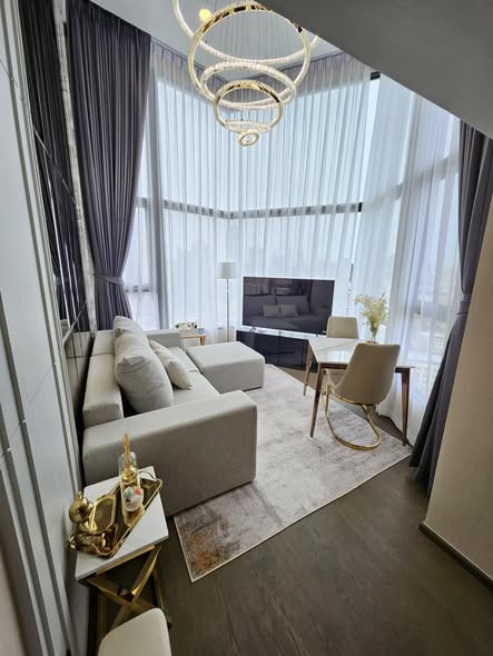 living room of Park Origin Chula-Sam Yan
