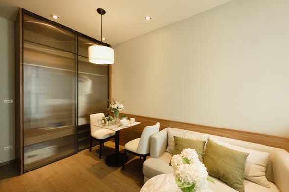 living room and room interior of Park Origin Phrom Phong